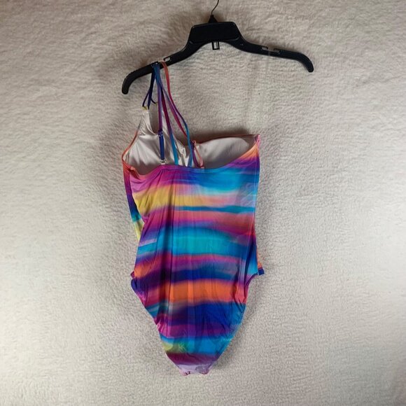 La Blanca Women's Sunset Shores Strappy One Shoulder One Piece Swimsuit Size‎ 10 - Picture 3 of 10